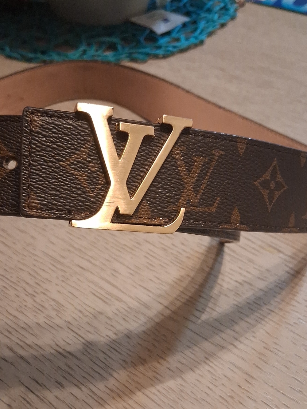 Brown Monogram Adjustable Belt.   Unbranded , Firm I Price. No Bundle Discounts
